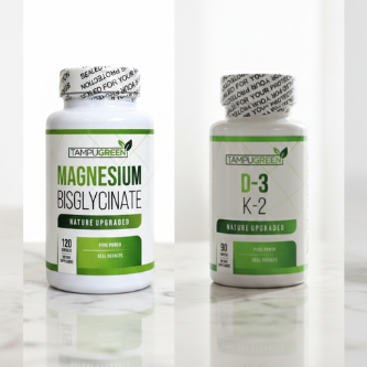 Strong Bones Pack – Vitamin D3 + K2 & Magnesium Bisglycinate | Bone & Muscle Support | Tampugreen
