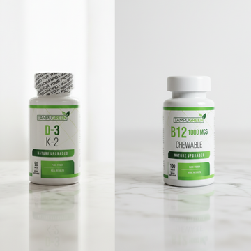 Daily Energy Pack – Vitamin B12 + Vitamin D3 & K2 | Energy, Immune & Bone Support | Tampugreen