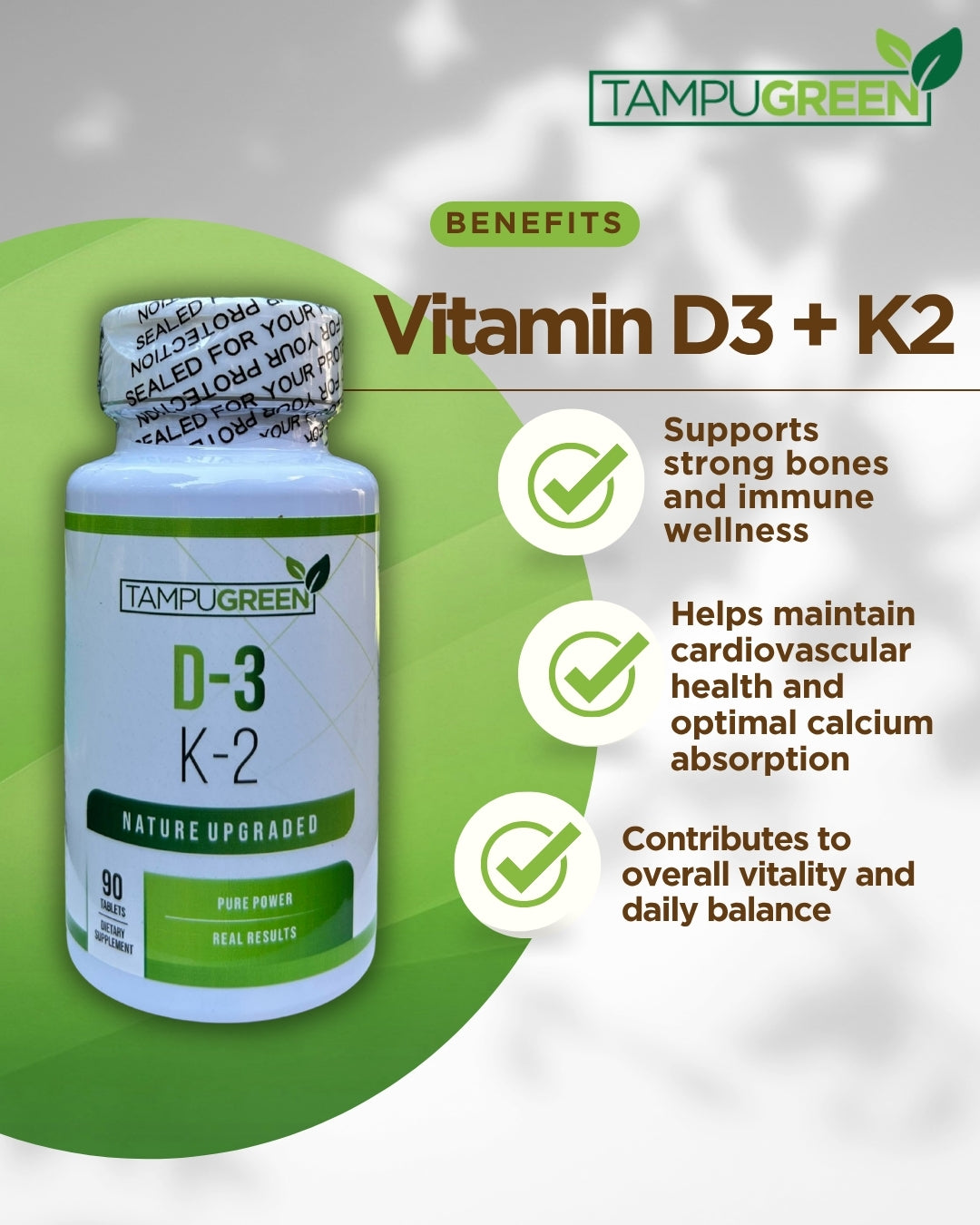 VITAMIN D3 + K2 - 2000 IU + 75 MCG