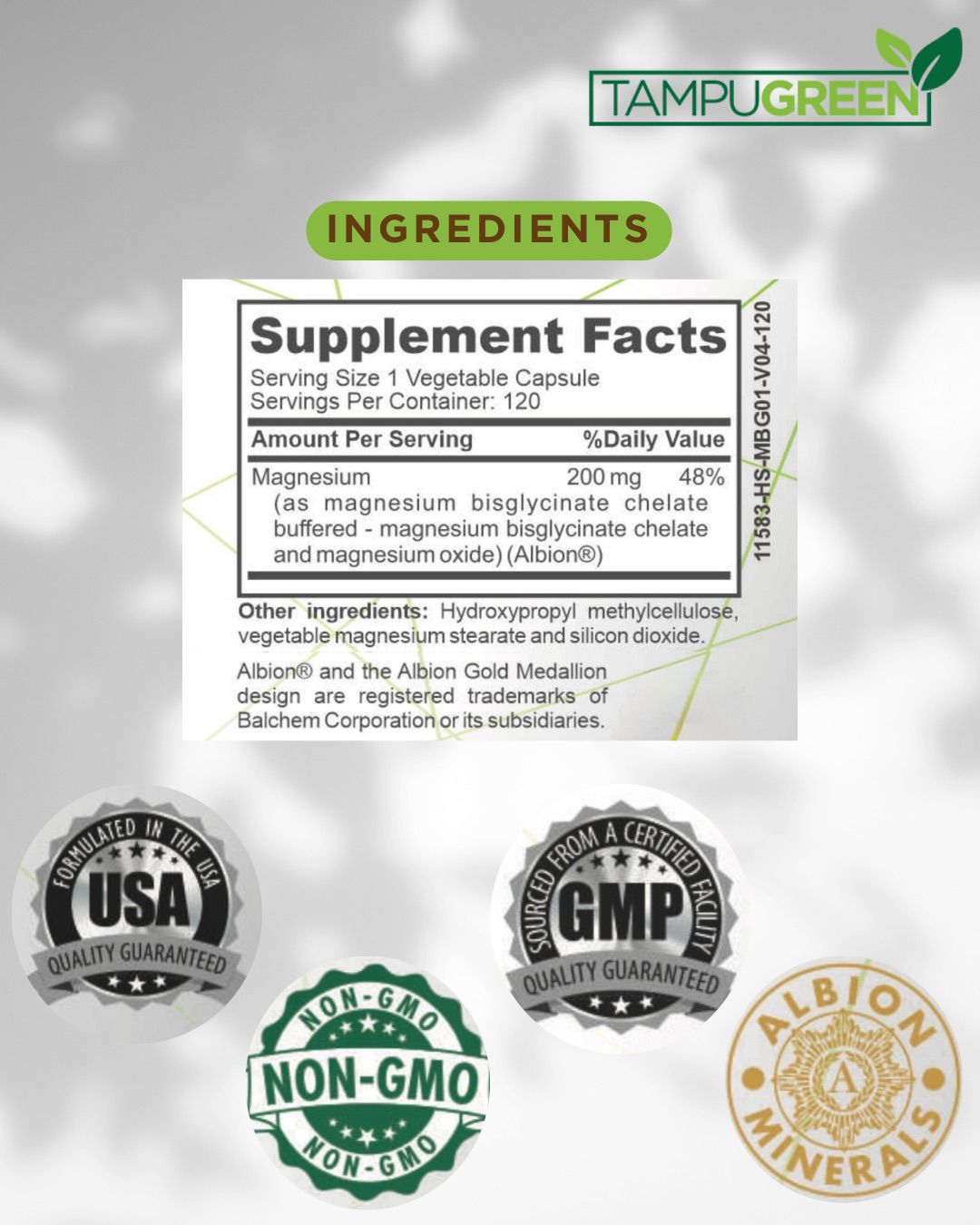 MAGNESIUM BISGLYCINATE 200 MG